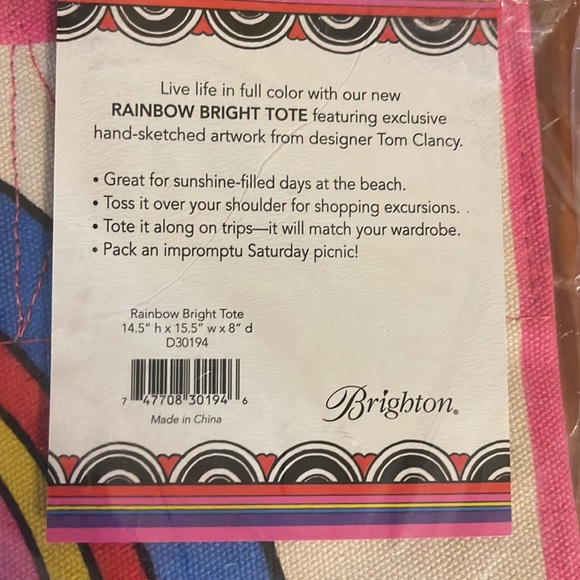 NWT Brighton Rainbow Bright Tote - Picture 3 of 4